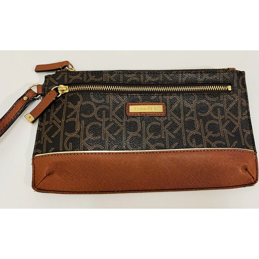 Calvin Klein Signature Monogram Wristlet/Wallet
